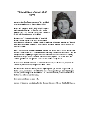 A preview of a PDF biography for Turner, Donald George
